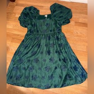 New with tags polagram green smocked dress